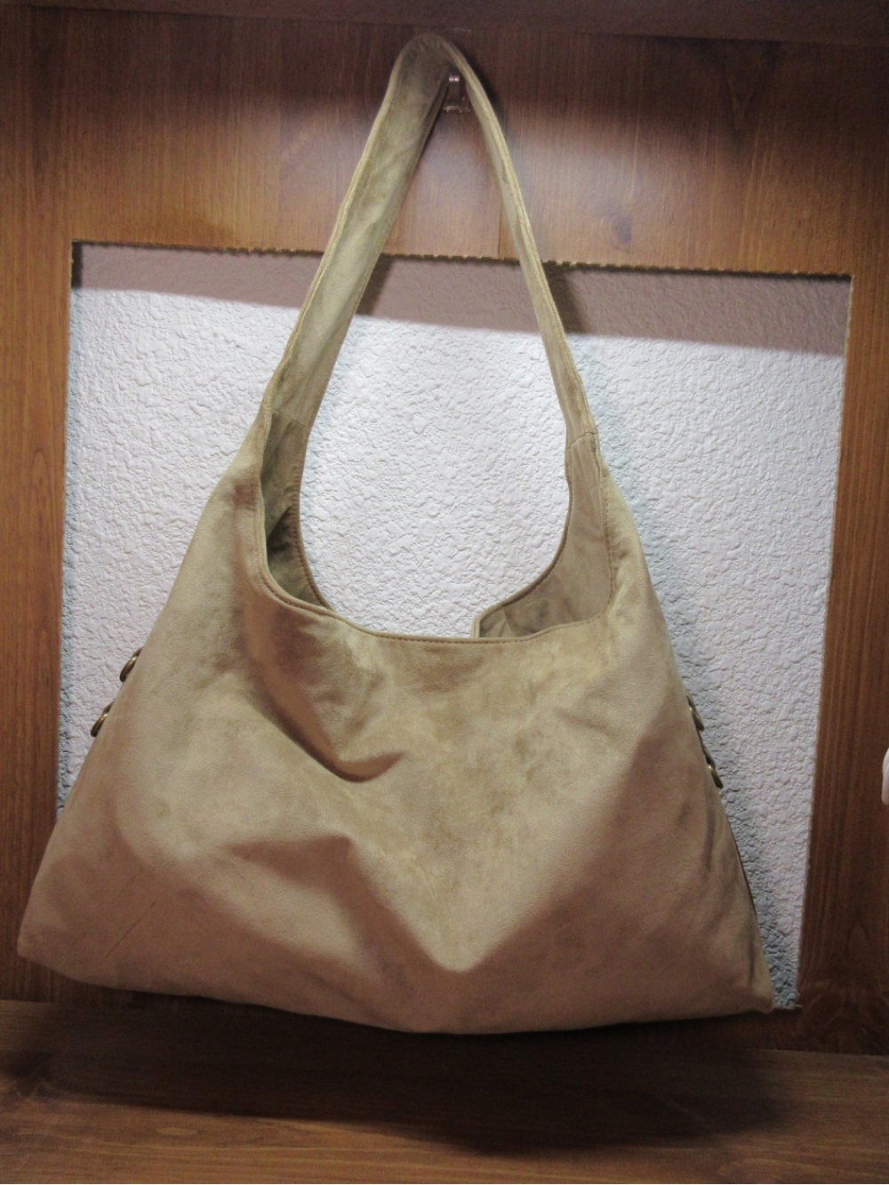 American Eagle Outfitters Suede Shoulder Hobo Bag in Tan